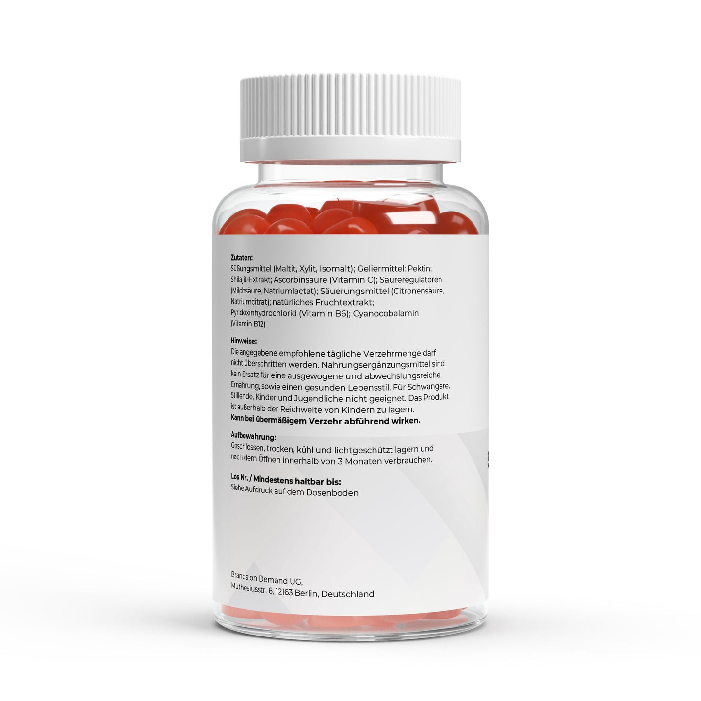 Premium Shilajit Gummies – Hochdosiert mit 1000 mg + Vitamin C, B6 & B12 – 60 Stück 🧡