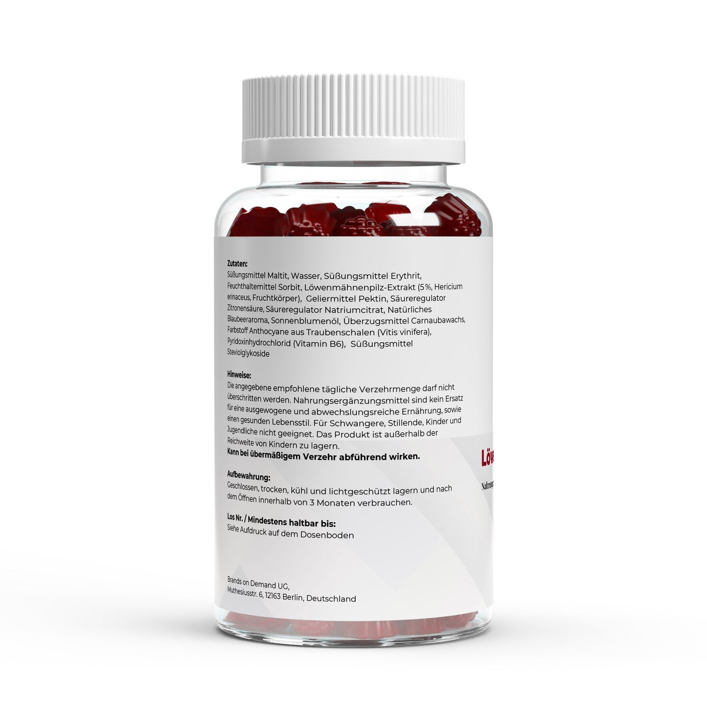 Löwenmähne + Vitamin B6 Gummies – 60 Stück