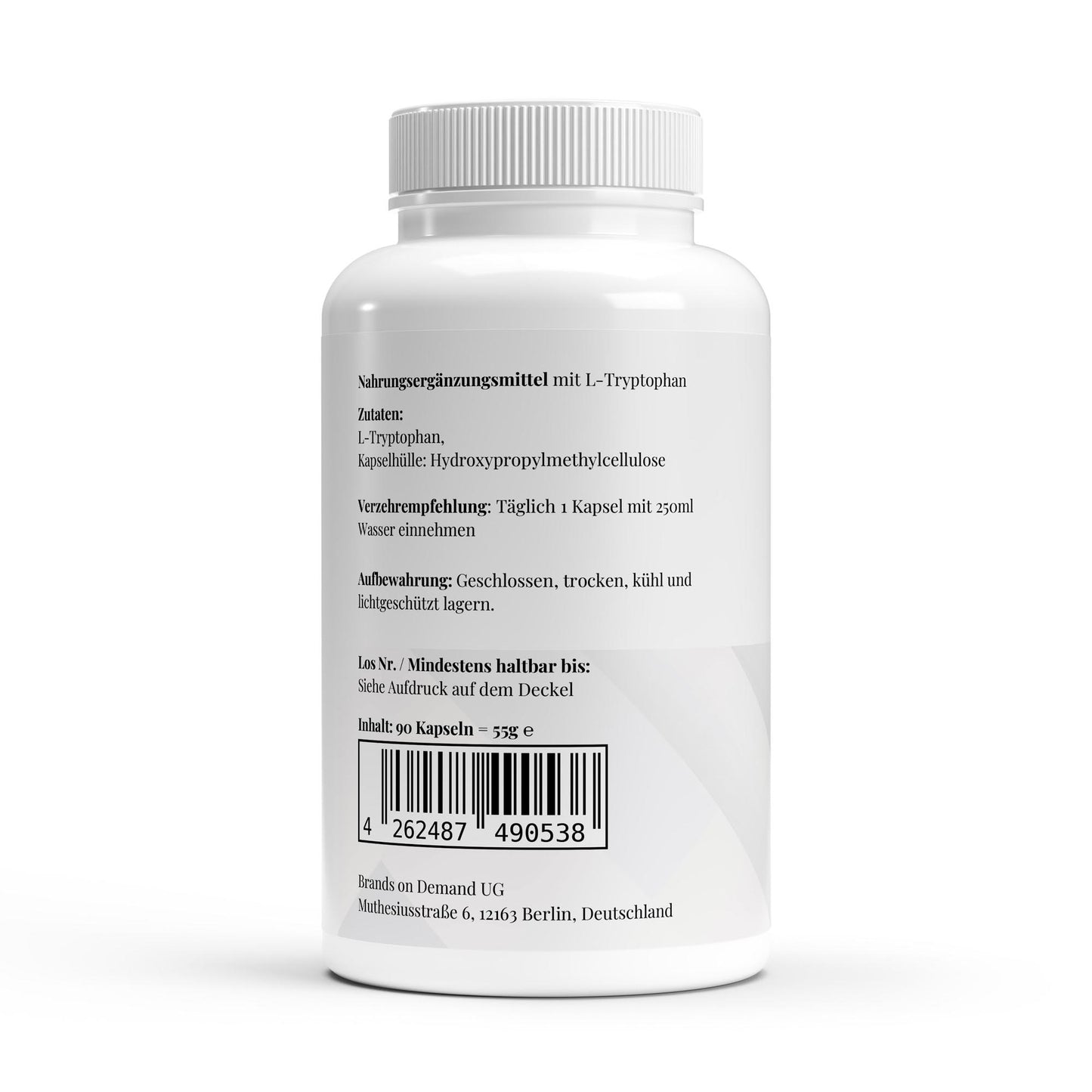 L-Tryptophan – Hochdosiert für Stimmung & Schlaf – 90 Kapseln 🌙