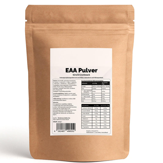 EAA Pulver Kirsche – Essenzielle Aminosäuren für Muskelaufbau & Regeneration – 500 g 💪🍒  ⁠