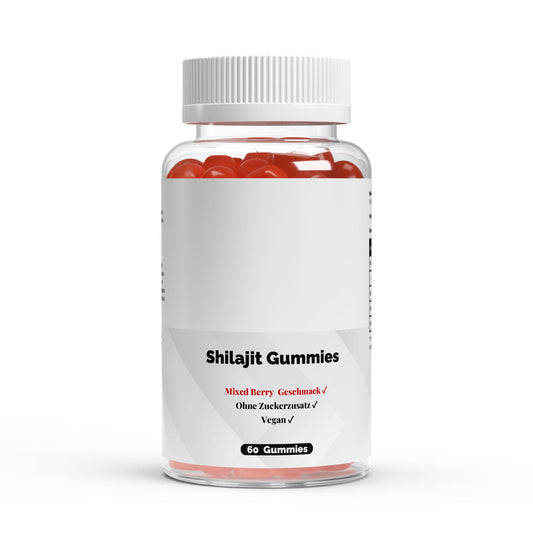 Premium Shilajit Gummies – Hochdosiert mit 1000 mg + Vitamin C, B6 & B12 – 60 Stück 🧡