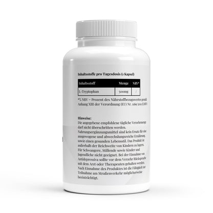 L-Tryptophan – Hochdosiert für Stimmung & Schlaf – 90 Kapseln 🌙