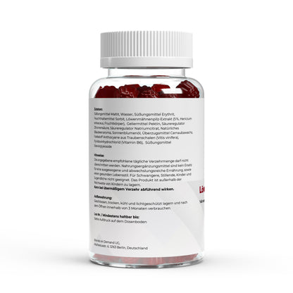 Löwenmähne + Vitamin B6 Gummies – 60 Stück