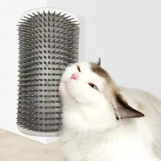🐱 Selbstreinigende Katzen-Eckbürste mit Massagefunktion – inkl. Katzenminze